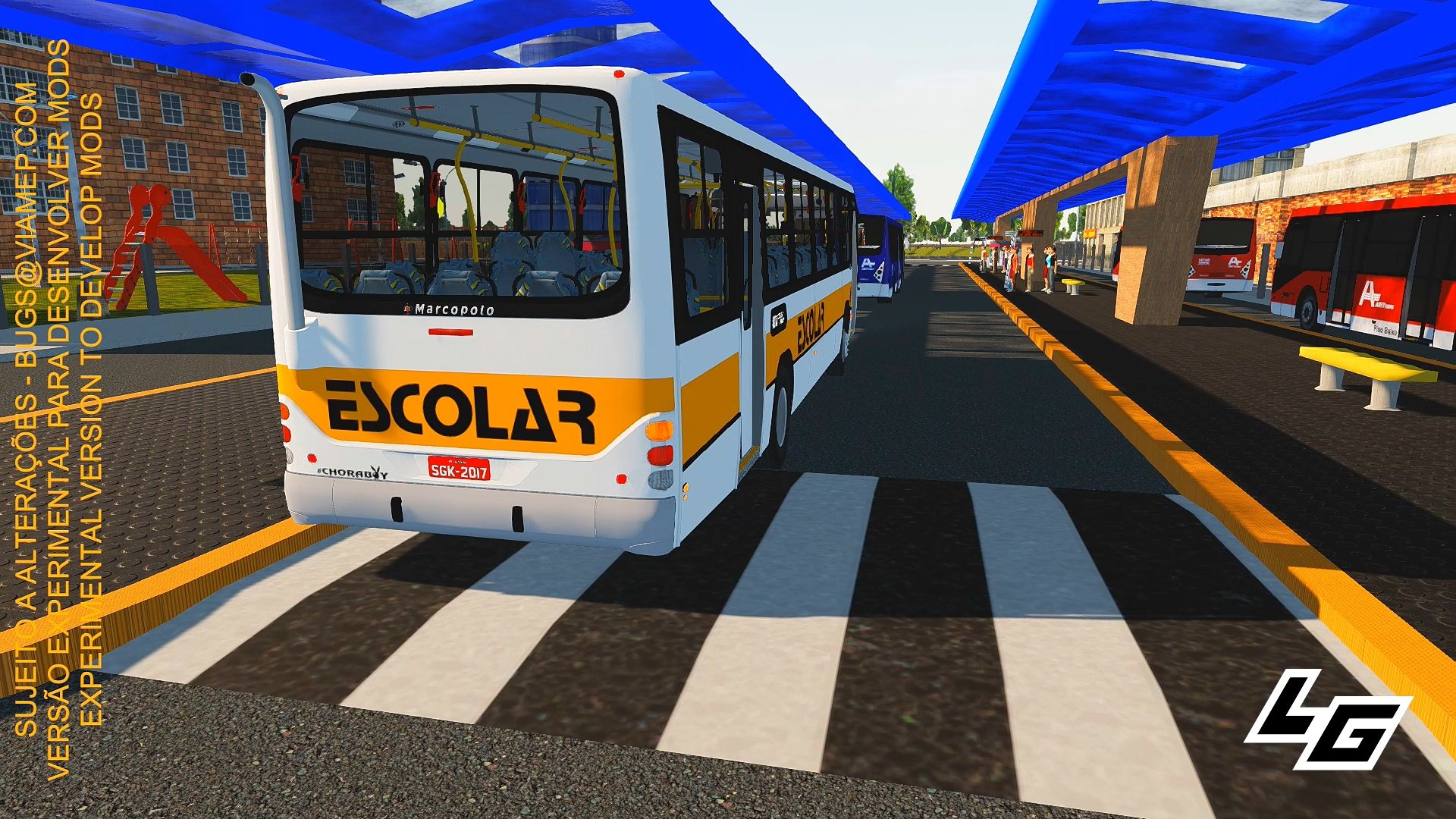 Proton bus simulator] - mod bus escolar muito detalhado, + skin