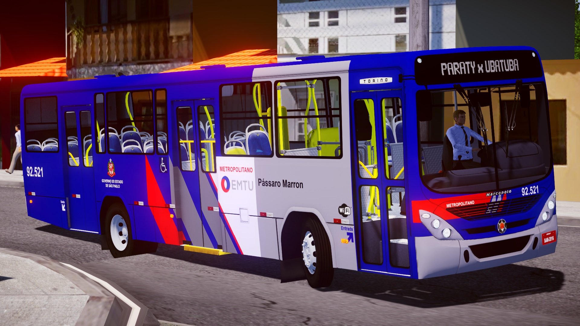 🟡proton bus simulator - ônibus velho na rota! mb of-1519! + skin 