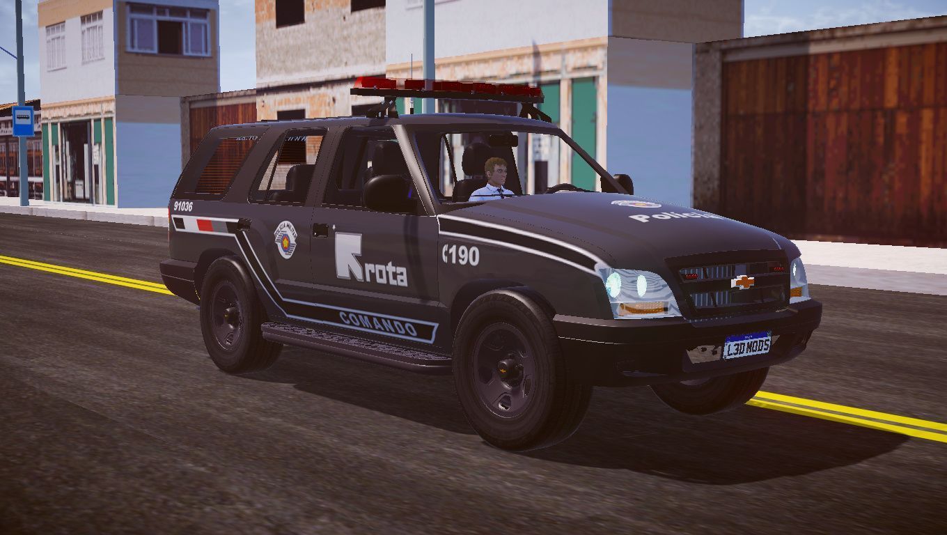 GTA 5 MOD - Blazer PM SP PRIMEIRO Carro de Policia Brasileiro no GTA V 