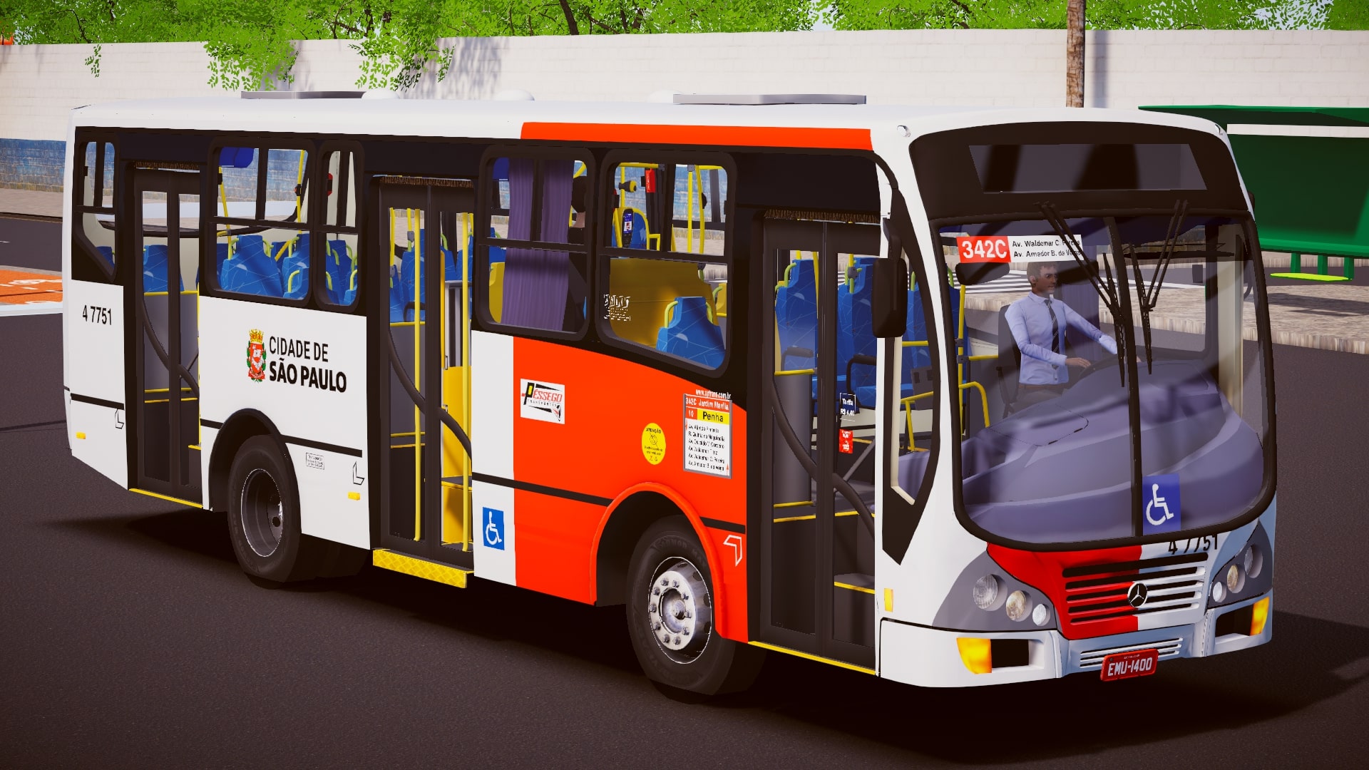 Mod  Walkbus Special Midi MB OF-1418 Euro III padrão SPTrans/SP (Fase 2) -  Explozão Gamer